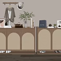 Nordic Shoe Cabinet 3d model