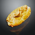 Golden Roast Chicken With Crispy Skin And Glistening Texture On Black Surface