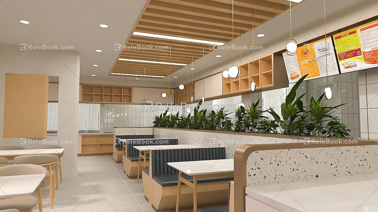 Indoor Tooling for Restaurant Community Canteen Card Seat 3d model