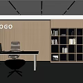 Modern Minimalist Manager's Office 3d model