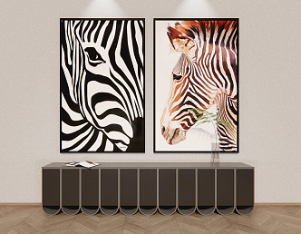 Modern Animal Painting Art Hanging Painting 3d model