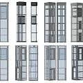 Modern Elevator Design Collection Featuring Glass Doors And Various Structures 3d model