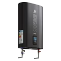 Black Electric Water Heater With Digital Display And Energy Efficiency Label
