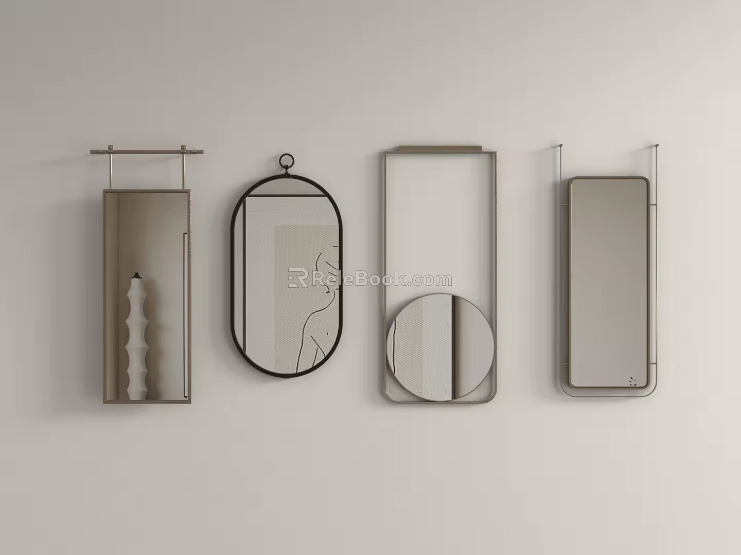 modern mirror dressing mirror 3d model