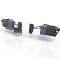 Two Black Electronic Equipment With Cables And Component Modules