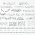 Intricate Traditional Carvings With Geometric Patterns Animal Motifs And Diverse Shapes