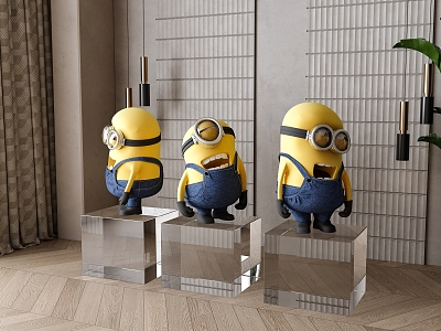 American Minions Ornaments 3d model