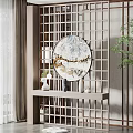 New Chinese-style partition porch partition 3d model