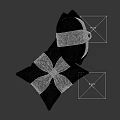 Dark Brown And Beige Decorative Pillows With Crossed Beige Straps Bow Design