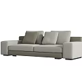 Modern Two Seater Sofa With Light Gray Upholstery And Comfortable Cushions 3d model