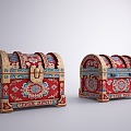 Chinese Style Retro Treasure Box Chinese Style Jewelry Box Retro Jewelry Box Wooden Treasure Box 3d model