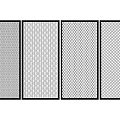 Modern Decorative Fence Panels With Various Mesh Designs And Metal Frames 3d model