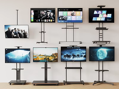 Iron Art TV Stands With Various Designs On 3d model