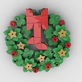 Creative Building Blocks Wreath With Green Leaves Red Flowers And Yellow Stars
