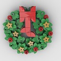 Lego Toys Christmas wreath Christmas wreath 3d model