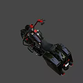 Classic Black Cruiser Motorcycle With Powerful Engine Black Wheels And Sleek Design