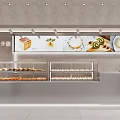 Modern Dessert Shop Interior With Glass Display Cases Fresh Pastries Cakes And Sweet Treats