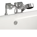 Modern Ceramic Toilet with Wall Mounted Towel Rack and Hanging Towel