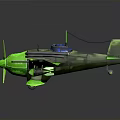 Vibrant Green Toy Airplane Model With Detailed Wings Propeller And Cockpit Design