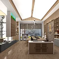 Traditional Chinese Tea Ware Specialty Store Featuring Wooden Racks And Tea Set Displays