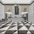 Elegant Modern Beauty Hair Salon Interior With Luxury Chairs Mirrors And Chandeliers