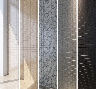 Modern Tile Mosaic Wall Tile Mosaic Wall Turn 3d model