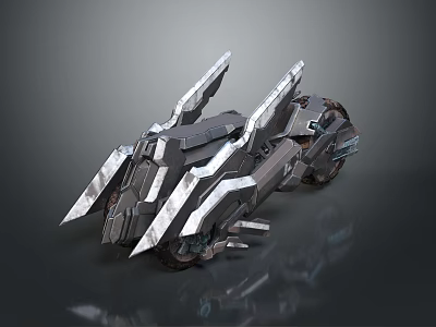 Modern Futuristic Motorcycle With Metallic Finish Sharp Edges And Sleek Aerodynamic Design 3d model