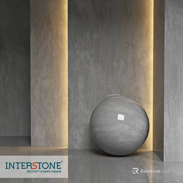 Modern Circular Component Design With Gray Wall And Ambient Lighting In Corner 3d model 