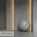 Modern Circular Component Design With Gray Wall And Ambient Lighting In Corner
