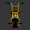 Yellow Three Wheeled Motorcycle With Black Seat Sturdy Frame And Modern Style