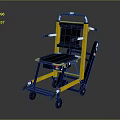 Durable Yellow Black Medical Transfer Chair With Wheels And Armrests