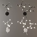 Modern Branch Like Wall Lamps With Black And White Bases For Stylish Interior Decoration