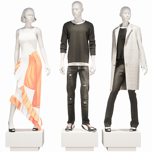 Modern Model Clothing Model 3d model