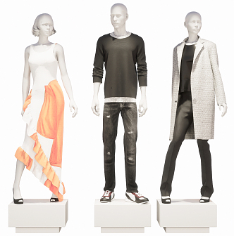 Modern Model Clothing Model 3d model