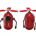 Flying robot aircraft science fiction robot intelligent robot AI robot 3d model