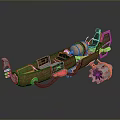 Steampunk Water Vehicle With Wooden Structure Brass Components Vintage Design Elements And Propeller