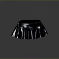Modern Metal Household Bowl With Pleated Design And Shiny Surface