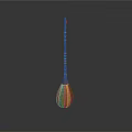 Long Handle Pear Shaped Brown Striped Wooden Household Decorative Item