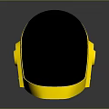 Gold Astronaut Helmet With Black Visor Green Red Accents And Reflective Surface