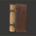 Vintage Brown Leather Storage Box With Metal Buckles And Classic Design