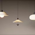 Modern Pendant Lights With Different Shaped Shades For Interior Decoration 3d model