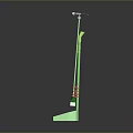 Green Broom With Ergonomic Handle And Durable Bristles For Home Cleaning