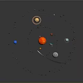 Detailed Solar System Model Kit With Planets Sun And Orbital Paths