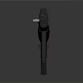 AK 47 Rifle With Wooden Stock And Metal Components On Dark Background