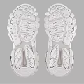Balenciaga White Chunky Sole Mesh Design Lace Up Trendy Sporty Sneakers