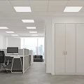 Modern Conference Room Interior Design With Glass Partitions And White Chairs