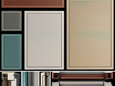 Venetian Blinds In Multiple Colors And Modern Styles For Home Interior Design 3d model