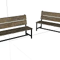 Rustic Wooden Outdoor Chairs with Sturdy Metal Frames and Natural Wood Finish