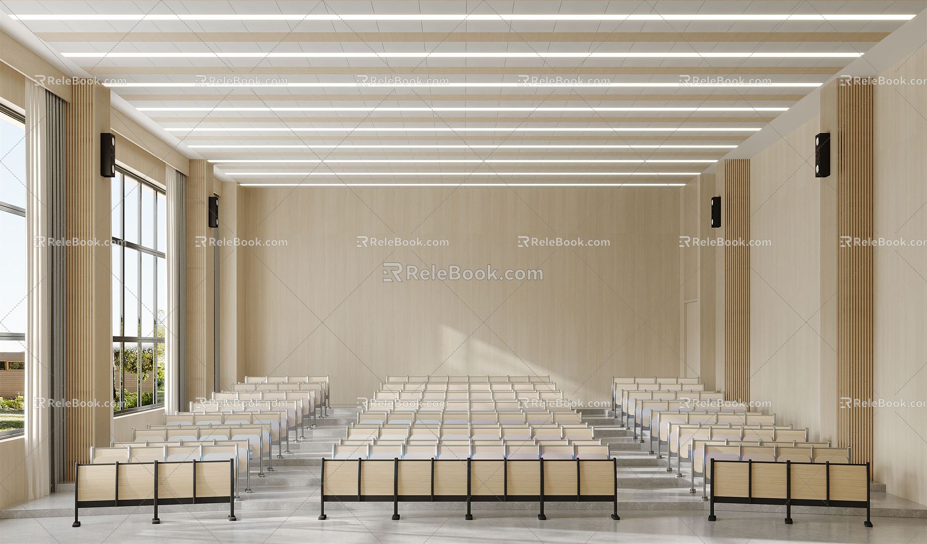 Modern Classroom Podium Multimedia Classroom 3d model