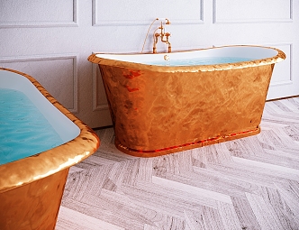 Light Luxury Bathtub 3d model